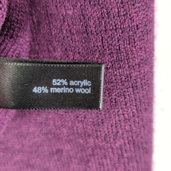 The Limited Women's L Purple Knit Soft Merino Wool Blend Sweater Top Whimsigoth - Picture 5 of 6